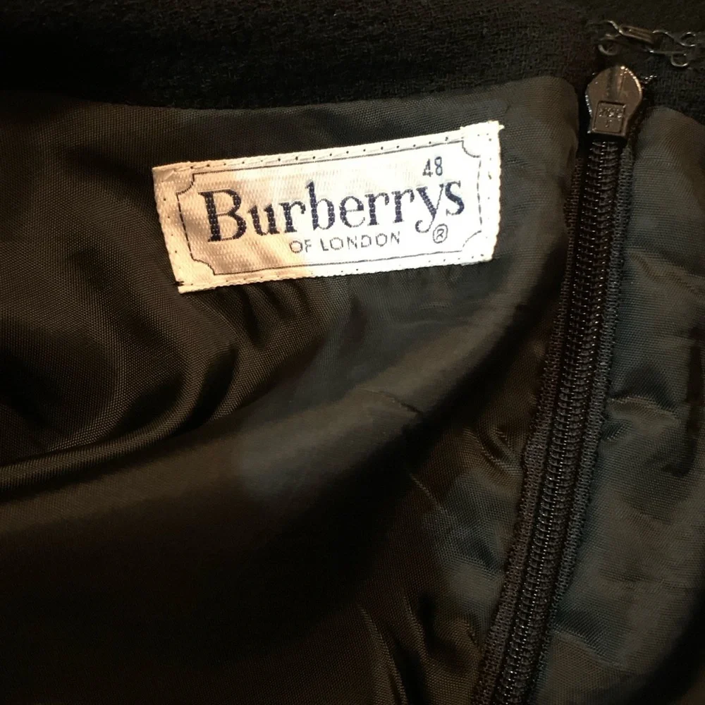 Burberry London Vintage Designer Black Career lined Sheath Dress Size 48 - Picture 4 of 6